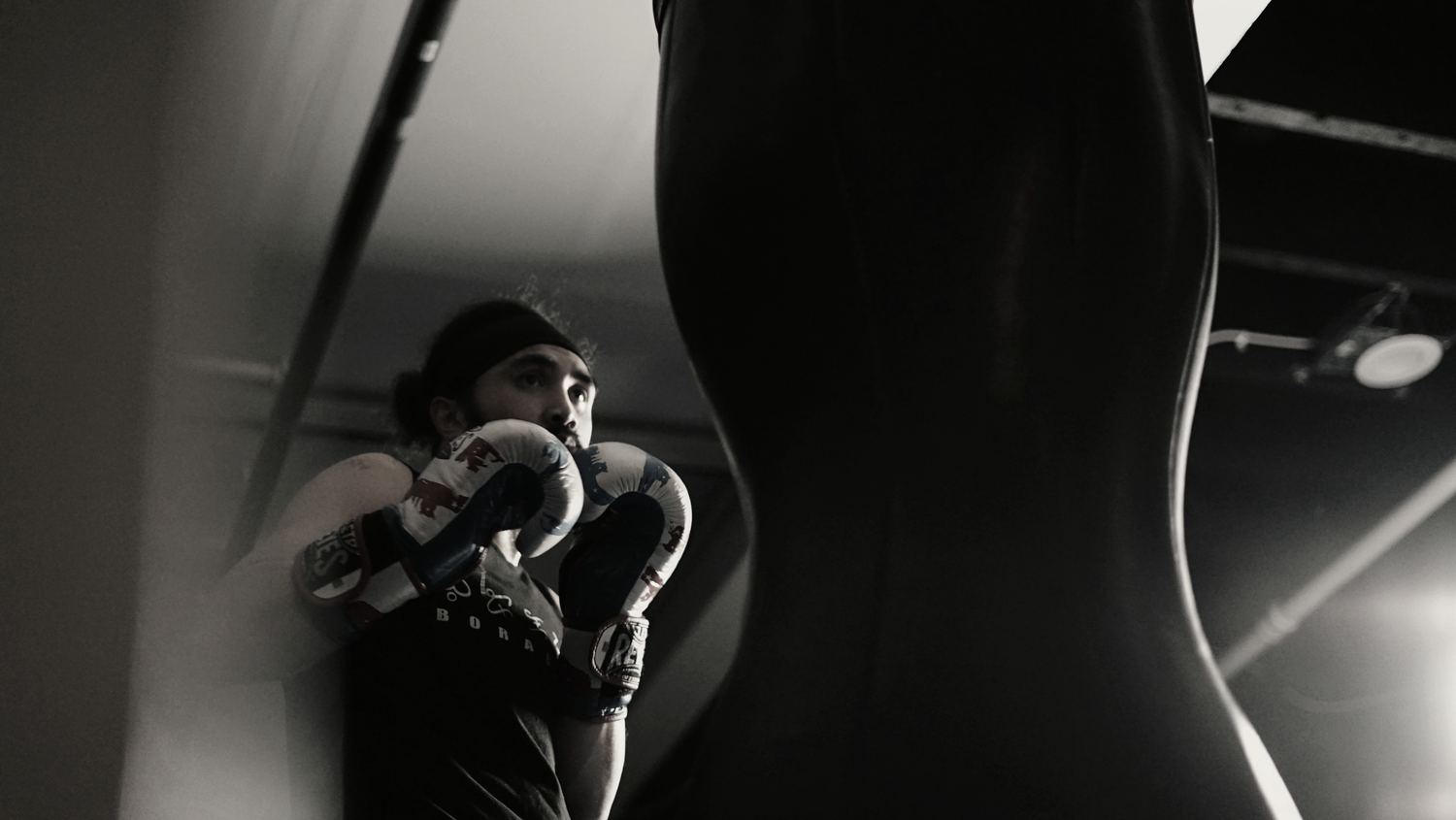 Working the heavy bag