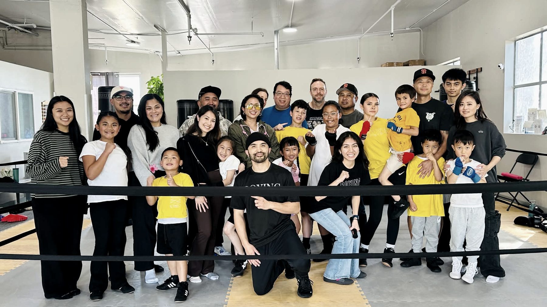 Mabuhay Boxing families in the gym